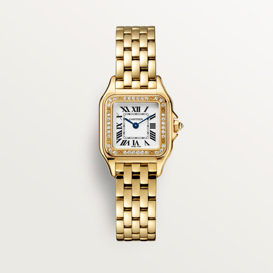 Cartier Panthere Small Yellow Gold Silver Dial Bracelet WJPN0067