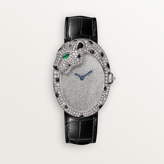 Cartier Panthère 39 mm Diamond White Gold Leather Strap HPI01352