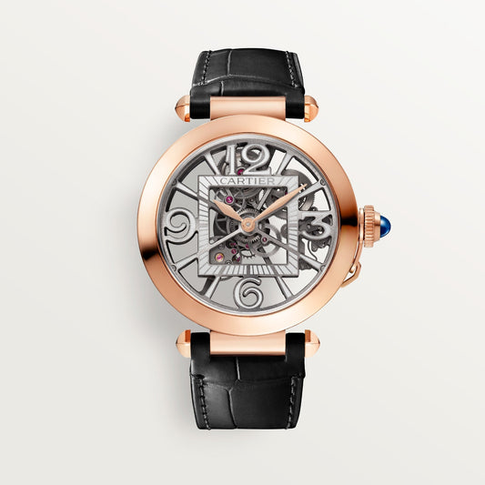 Cartier Pasha 41 mm Rose Gold Dark Grey Dial Strap WHPA0018