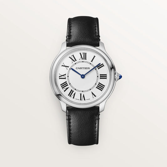 Cartier Ronde Must 36 mm Steel Silver Dial Strap WSRN0031