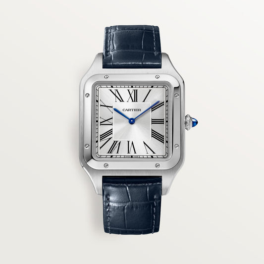 Cartier Santos Extra Large Steel Silver Dial Strap WSSA0032