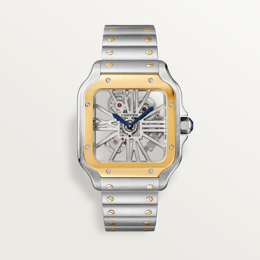 Cartier Santos Large Steel Grey Dial Bracelet WHSA0019