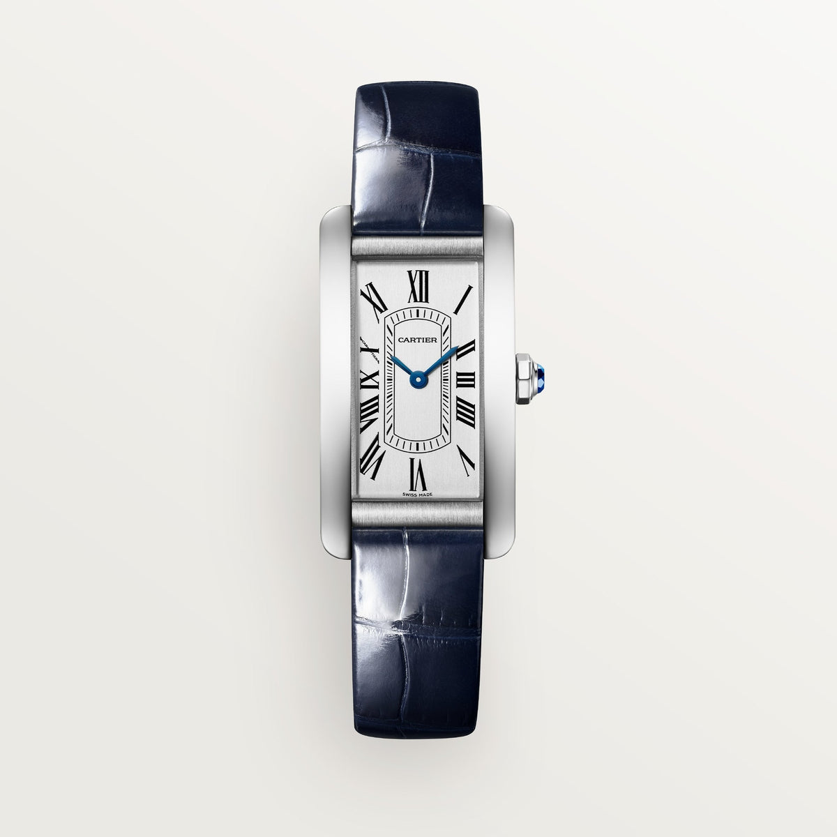 Cartier Tank Américaine Small Steel Silver Dial Strap WSTA0082
