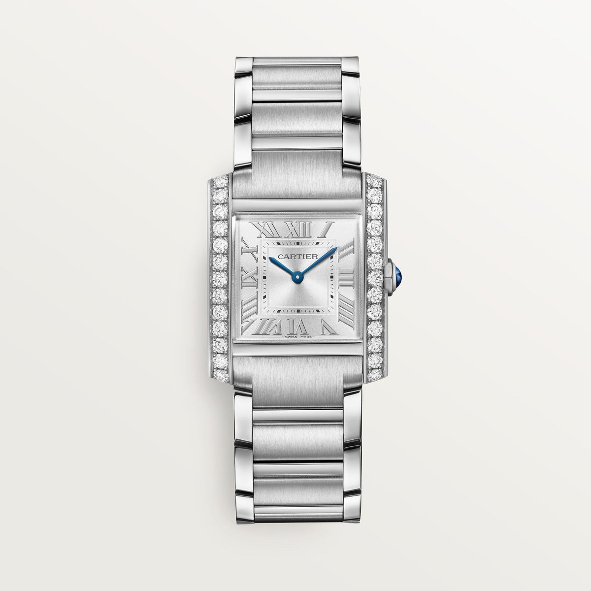 Cartier Tank Française 32 mm Steel Silver Dial Bracelet W4TA0021