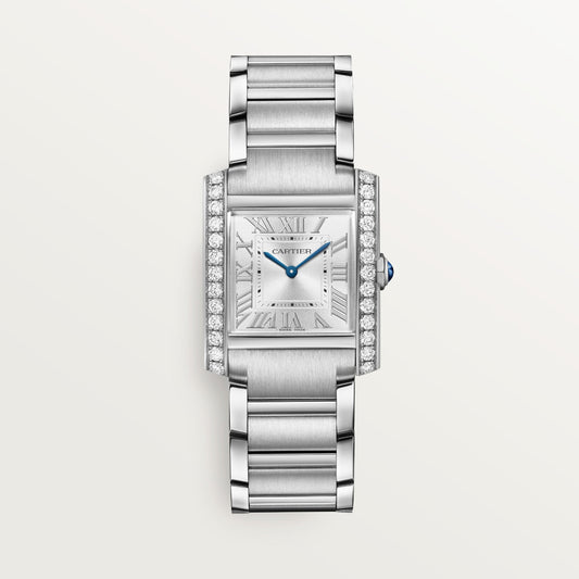 Cartier Tank Française 32 mm Steel Silver Dial Bracelet W4TA0021