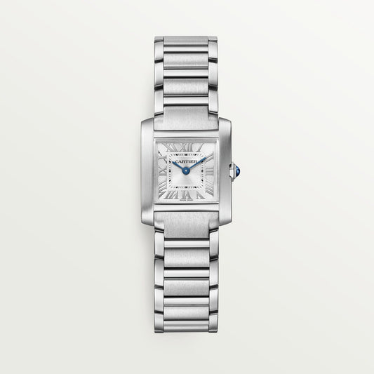 Cartier Tank Française Small Steel Silver Sunray Dial Steel Bracelet WSTA0065