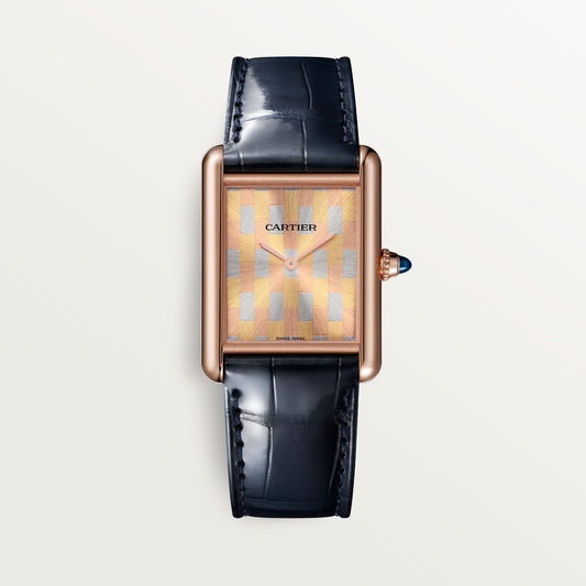 Cartier Tank Louis 33.7 mm Rose Gold Golden Dial Strap WGTA0176
