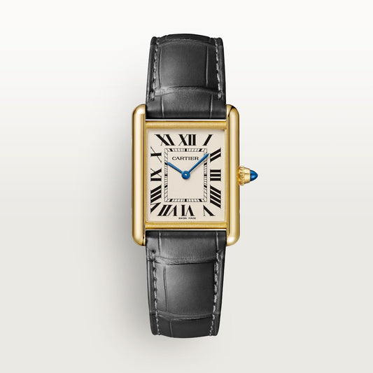 Cartier Tank Louis Large 18K Yellow Gold Dark Gray Dial WGTA0343