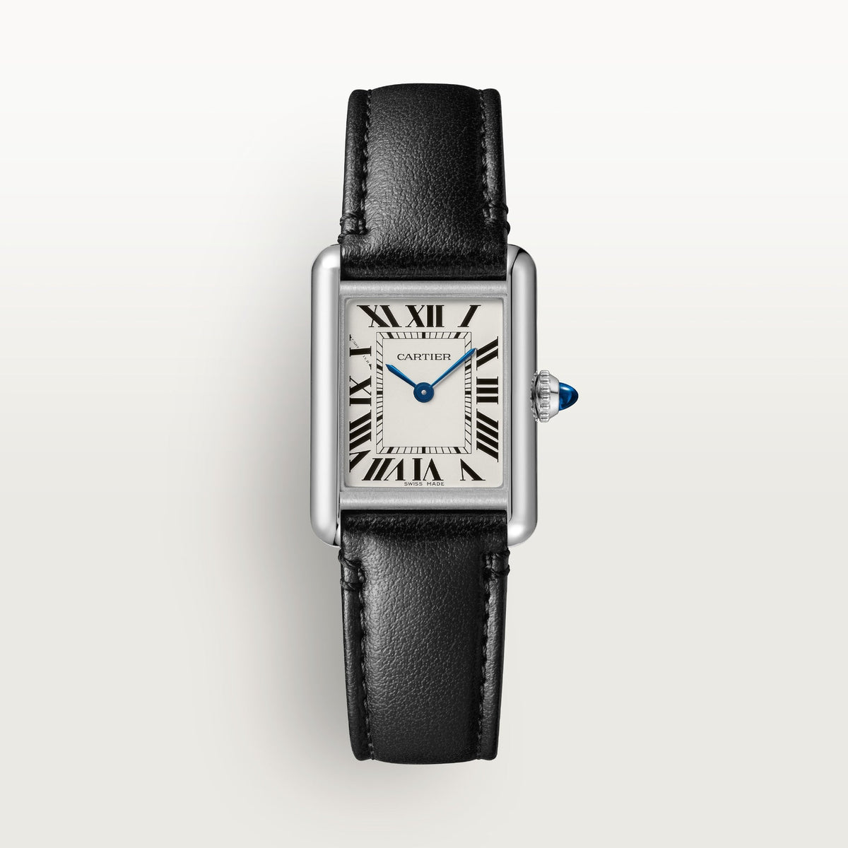 Cartier Tank Must Small Steel Silver Dial Strap WSTA0060