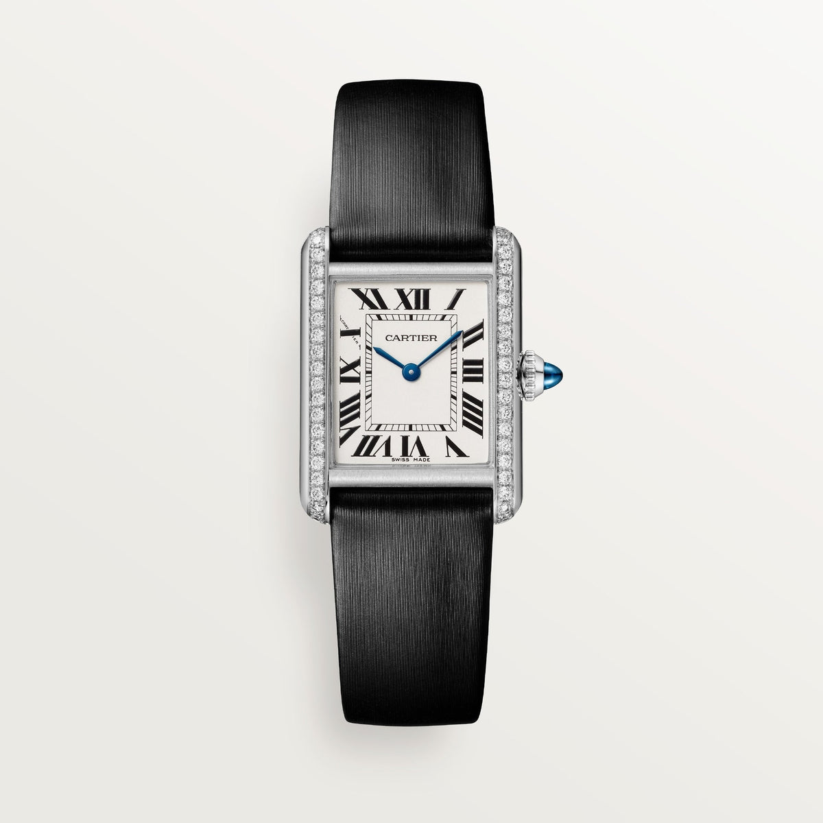 Cartier Tank Must Small Steel Silver Dial Strap W4TA0031
