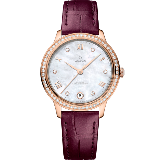 Omega De Ville Prestige 34 mm Sedna™ Gold White Dial Strap 434.58.34.20.55.001