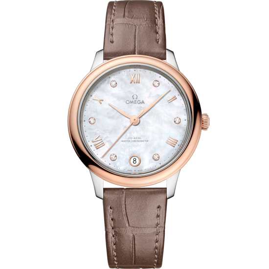 Omega De Ville Prestige 34 mm Sedna™ Rose Gold White Dial Strap 434.23.34.20.55.001