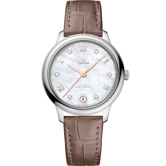 Omega De Ville Prestige 34 mm Steel White Dial Strap 434.13.34.20.55.001