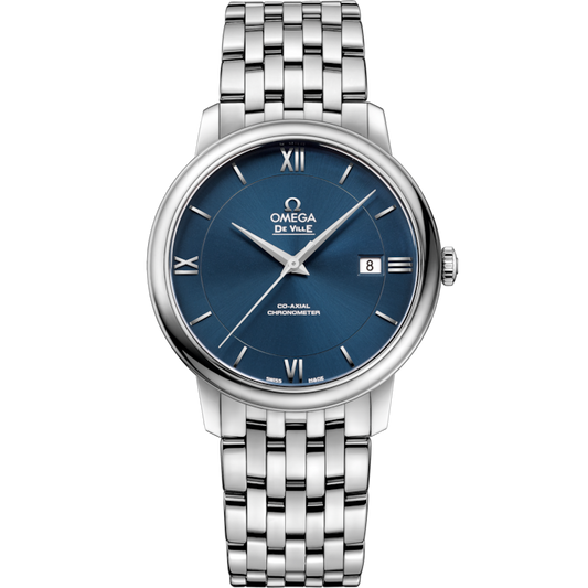 Omega De Ville Prestige 39.5 mm Steel Blue Dial Bracelet 424.10.40.20.03.001