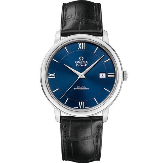 Omega De Ville Prestige 39.5 mm Steel Blue Dial Strap 424.13.40.20.03.001