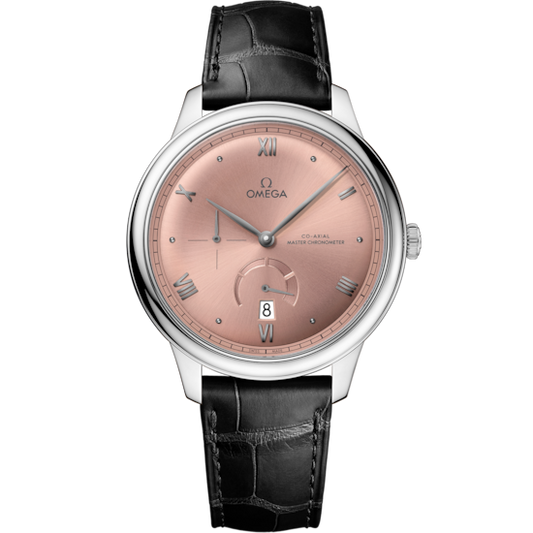 Omega De Ville Prestige 41 mm Steel Pink Dial Strap 434.13.41.21.10.001