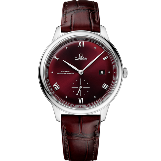 Omega De Ville Prestige 41 mm Steel Red Dial Strap 434.13.41.20.11.001