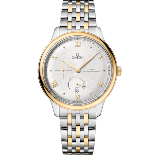 Omega De Ville Prestige 41 mm Steel Yellow Gold Silver Dial Bracelet 434.20.41.21.02.001