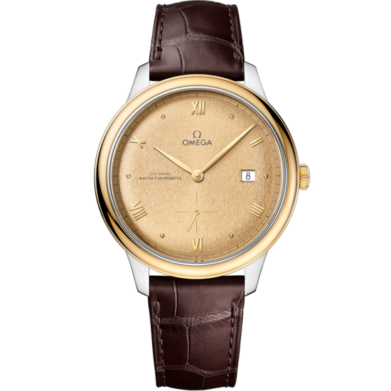 Omega De Ville Prestige 41 mm Steel Yellow Gold Yellow Dial Strap 434.23.41.20.08.001