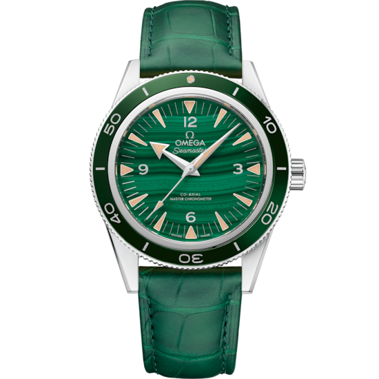 Omega Seamaster 300 41 mm Platinum Green Dial Strap 234.93.41.21.99.001