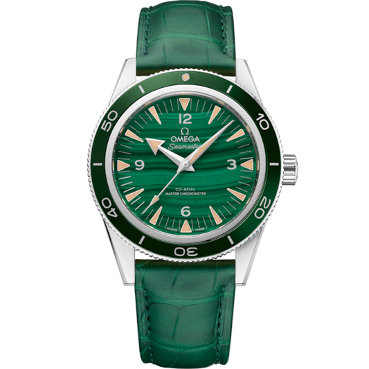 Omega Seamaster 300 41 mm Platinum Green Dial Strap 234.93.41.21.99.001