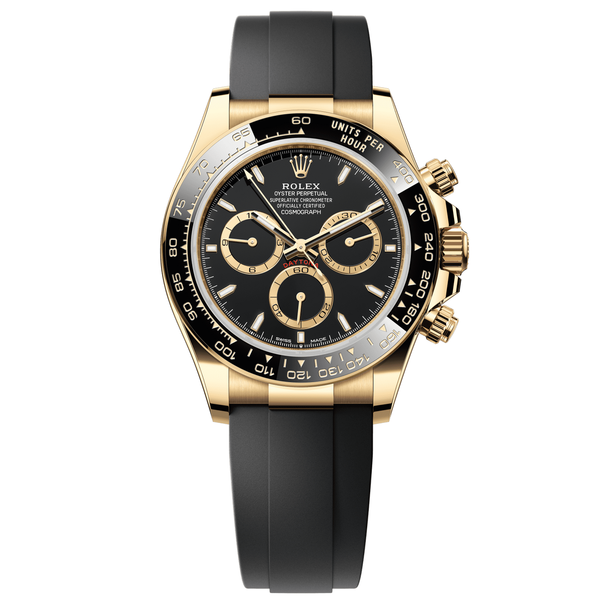 Rolex Cosmograph Daytona 40 mm 18 kt Yellow Gold Black Oysterflex 126518ln-0008