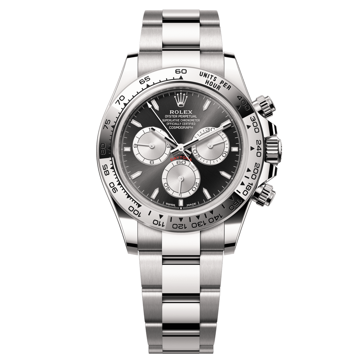 Rolex Cosmograph Daytona 40 mm 18 kt White Gold Bright Black Oyster 126509-0001