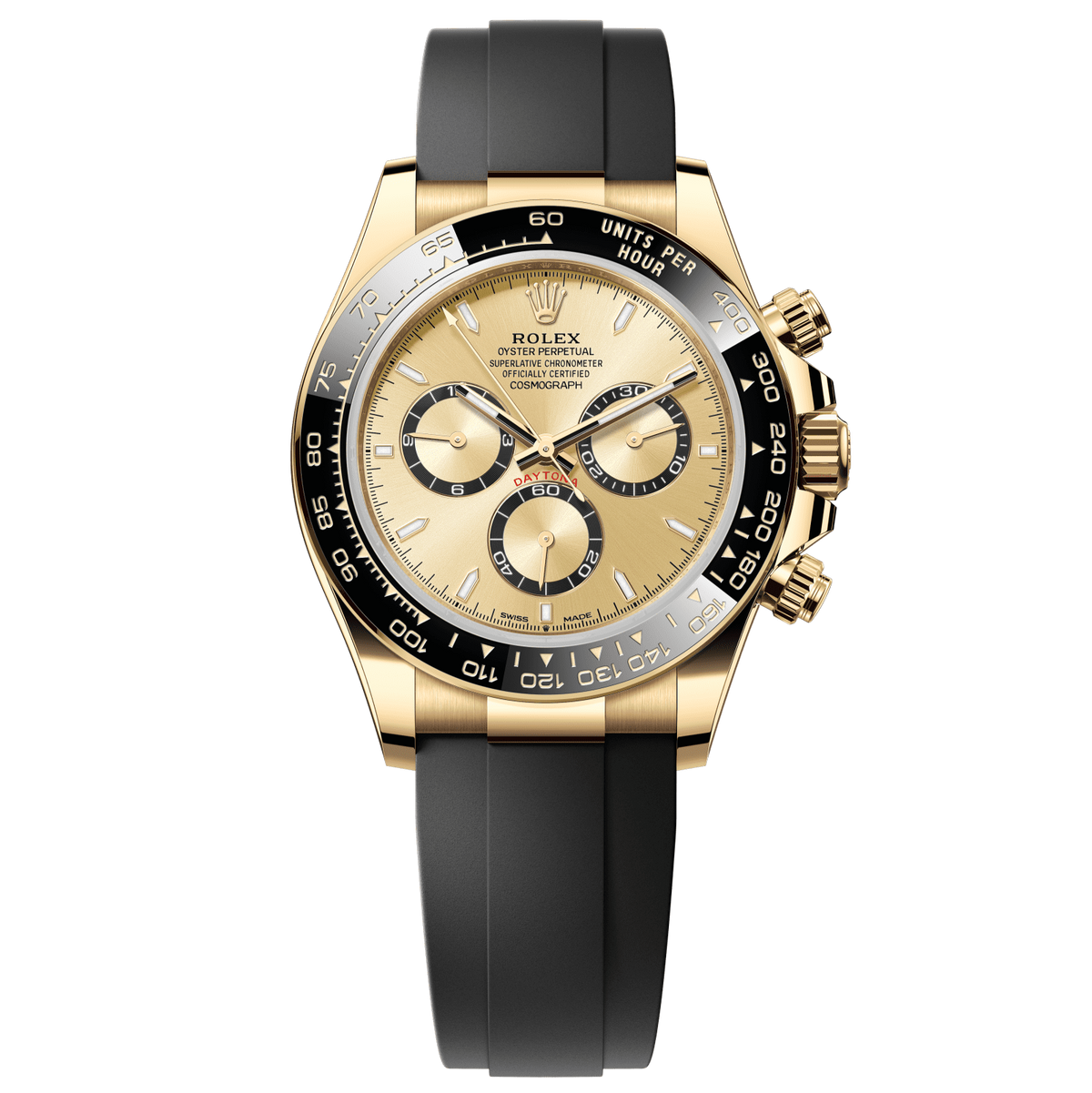 Rolex Daytona 40 mm 18 kt Yellow Gold Golden Oysterflex 126518ln-0010