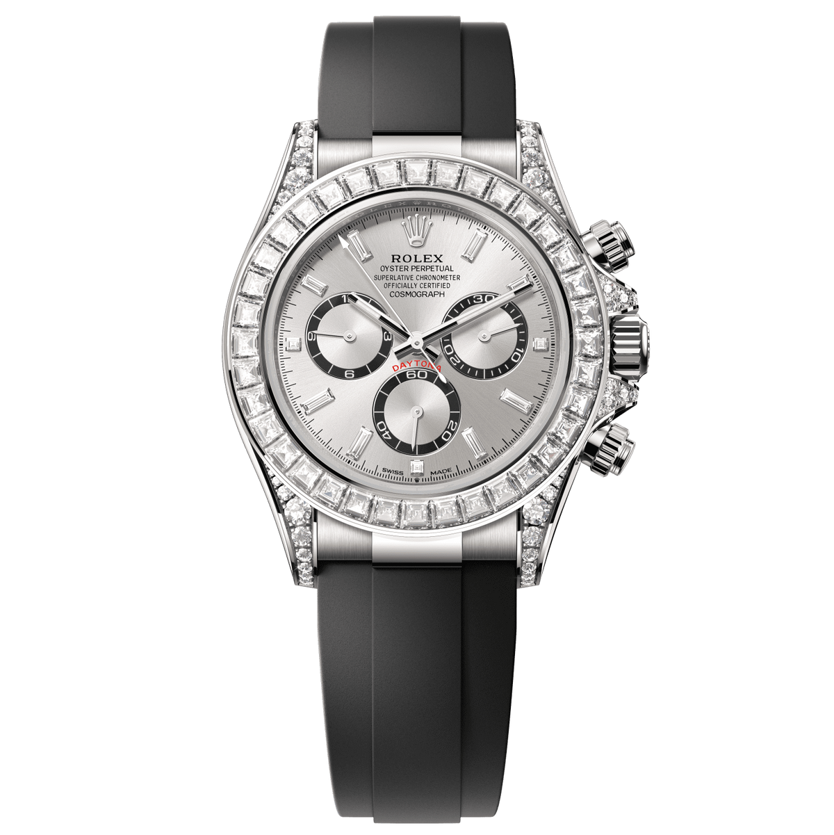 Rolex Cosmograph Daytona 40 mm 18 kt White Gold Oysterflex 126539tbr-0002
