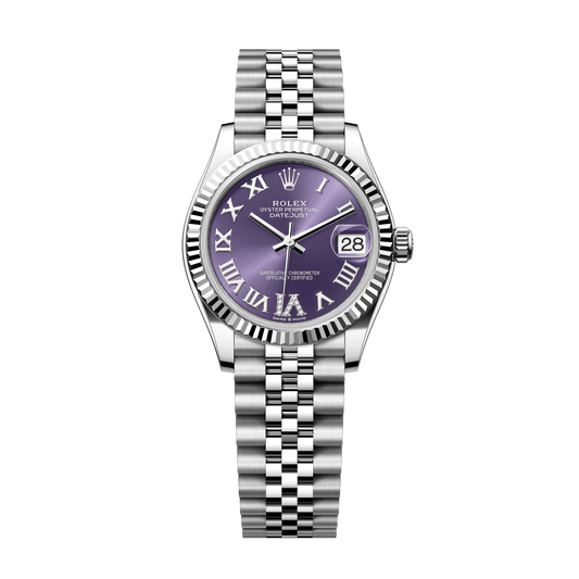Rolex Datejust 31 31 mm White Gold Aubergine Diamond Dial Bracelet 278274-0026