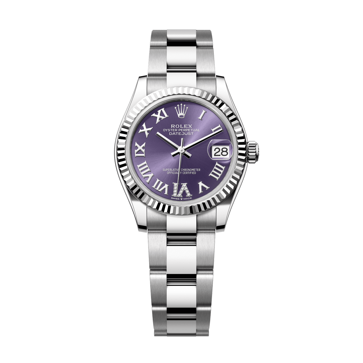 Rolex Datejust 31 mm White Gold Aubergine Diamond Oyster 278274-0025
