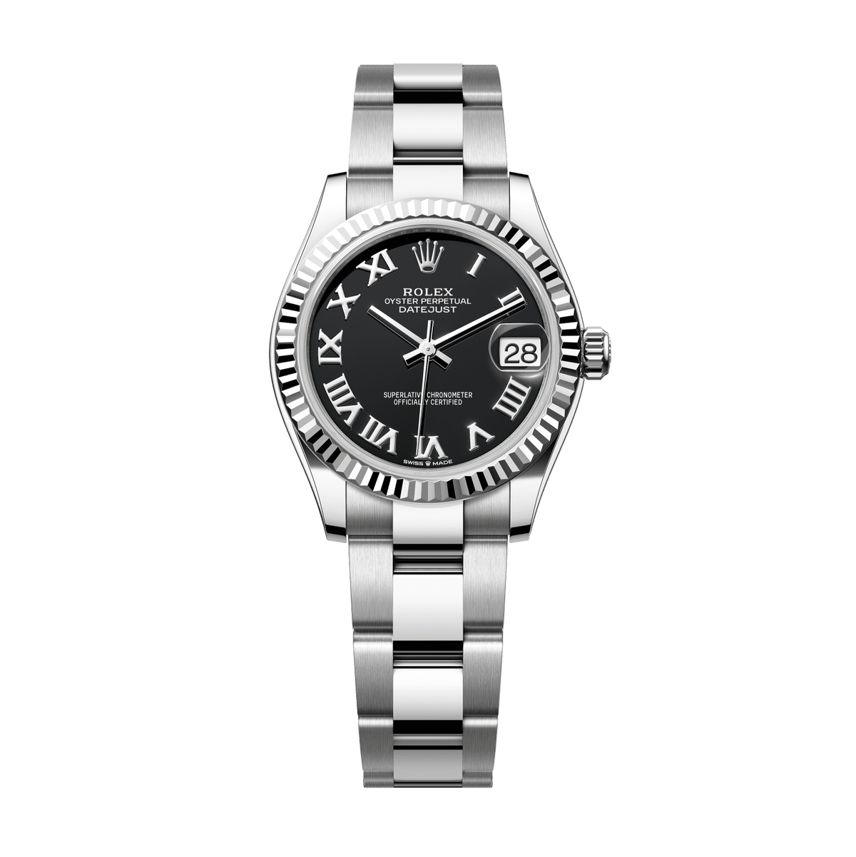 Rolex Datejust 31 mm Oystersteel White Gold Bright Black Oyster 278274-0001