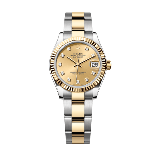 Rolex Datejust 31 mm Champagne Diamond Oystersteel Yellow Gold Oyster 278273-0025