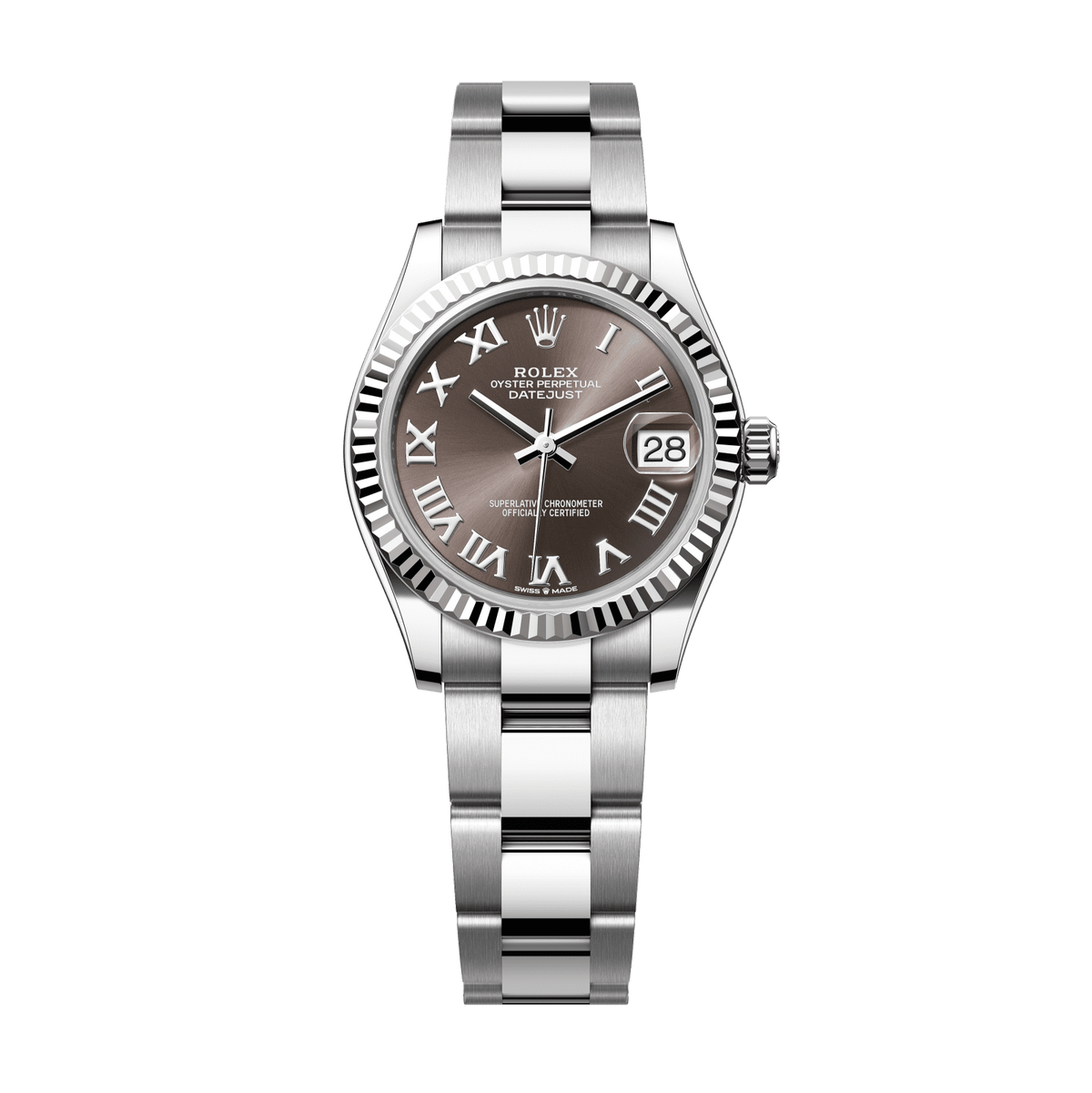 Rolex Datejust 31 mm Oystersteel White Gold Dark Grey Oyster 278274-0021