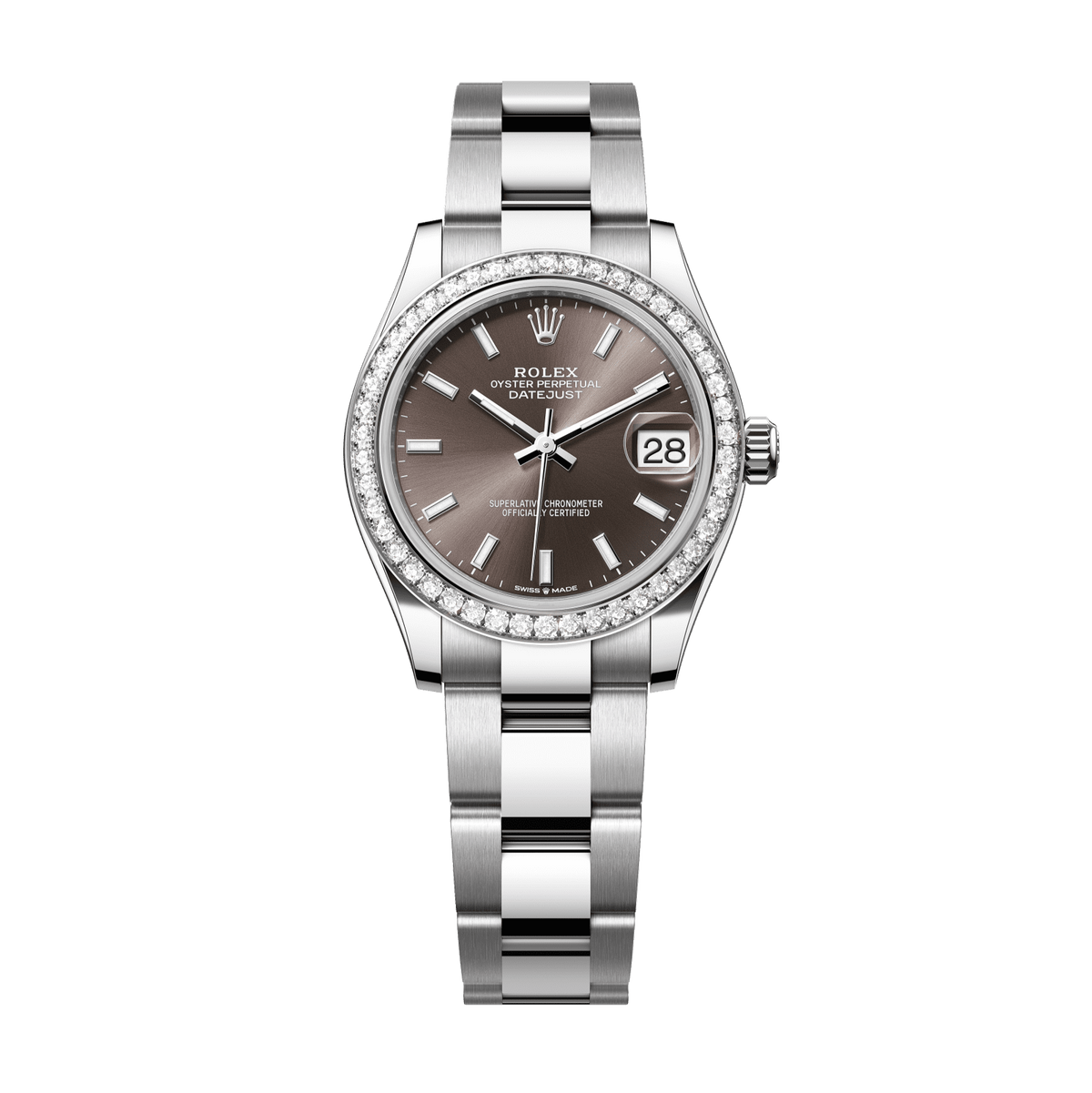 Rolex Datejust 31 mm White Gold Dark Grey Diamond Oyster 278384rbr-0019