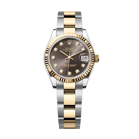 Rolex Datejust 31 mm Dark Grey Diamond Oystersteel Yellow Gold Oyster 278273-0021