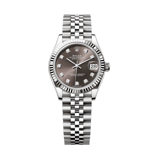 Rolex Datejust 31 31 mm White Gold Dark Grey Diamond Dial Bracelet 278274-0008