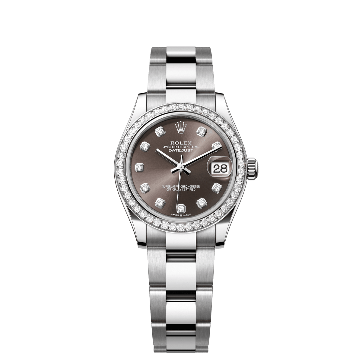 Rolex Datejust 31 mm White Gold Dark Grey Diamond Oyster 278384rbr-0009