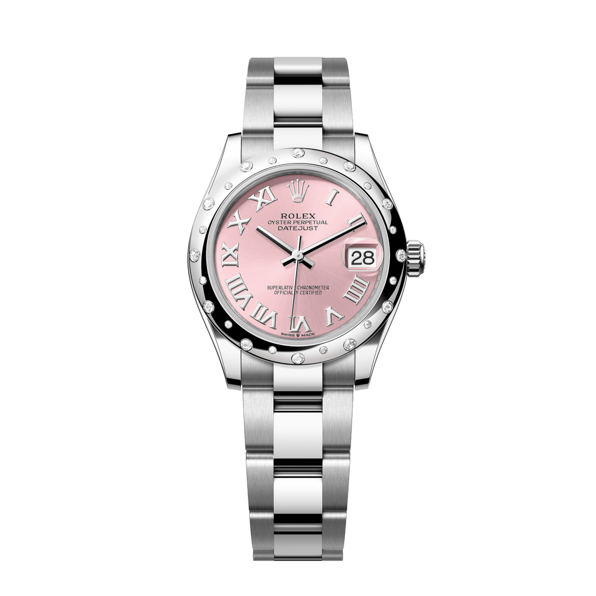 Rolex Datejust 31 mm Steel White Gold Pink Dial Oyster 278344rbr-0021