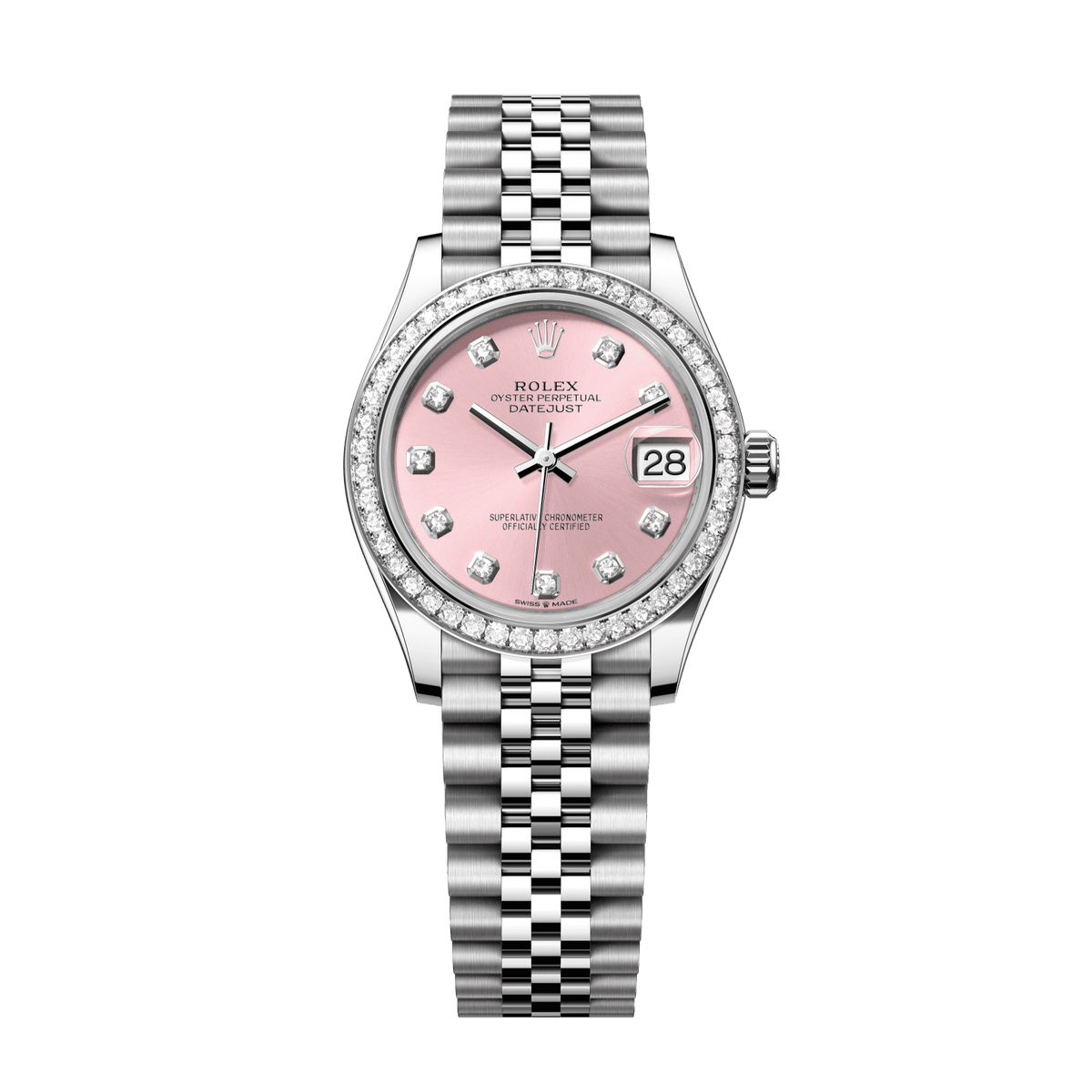 Rolex Datejust 31 mm Steel White Gold Pink Diamond Jubilee 278384rbr-0036