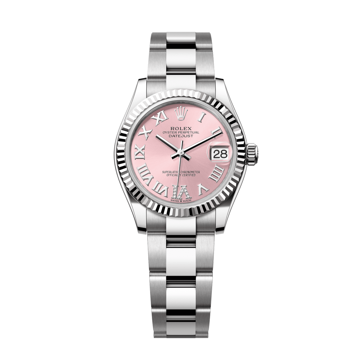 Rolex Datejust 31 mm Steel White Gold Pink Diamond Dial Oyster 278274-0023