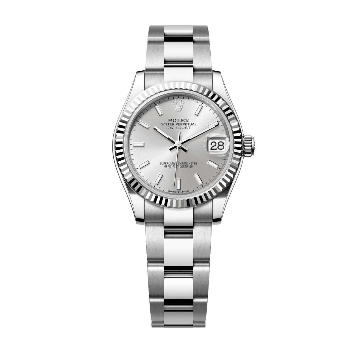 Rolex Datejust 31 mm Oystersteel White Gold Silver Oyster 278274-0011