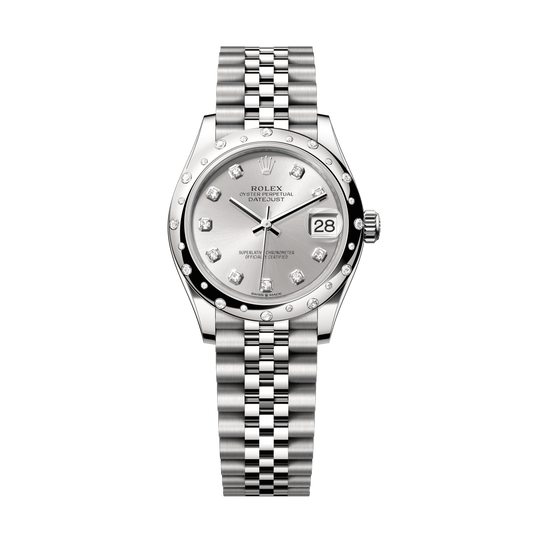Rolex Datejust 31 mm Oystersteel White Gold Silver Diamond Dial Bracelet 278344rbr-0032