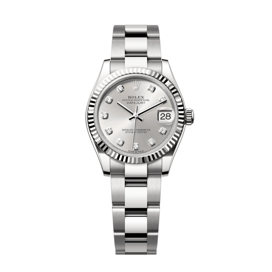 Rolex Datejust 31 mm Steel White Gold Silver Diamond Oyster 278274-0029