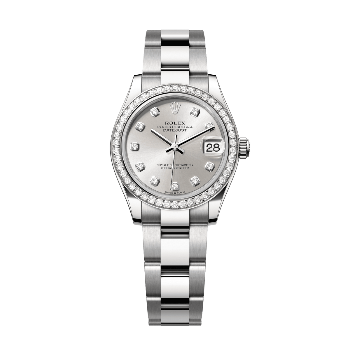 Rolex Datejust 31 mm White Gold Silver Diamond Oyster 278384rbr-0033