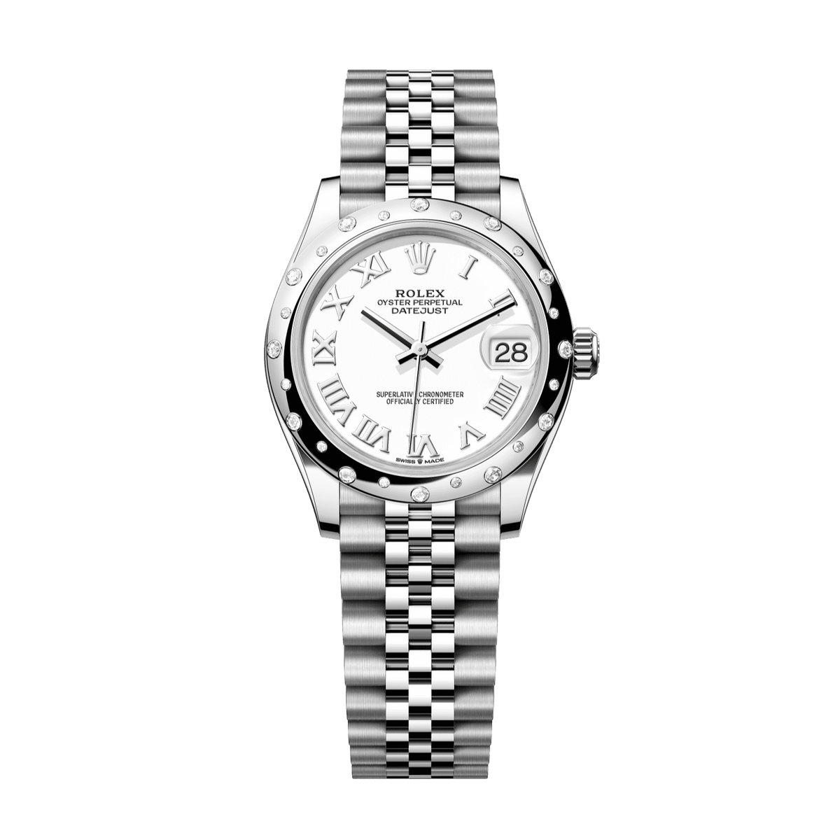 Rolex Datejust 31 mm Oystersteel White Gold Diamond Dial Bracelet 278344rbr-0012
