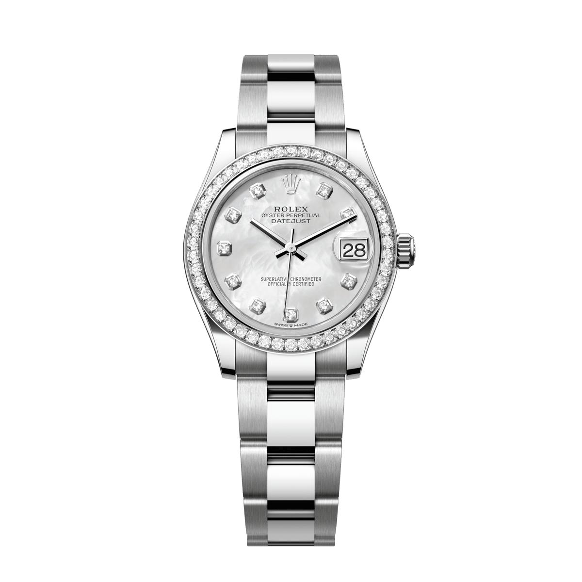 Rolex Datejust 31 mm Steel White Gold MOP Diamond Oyster 278384rbr-0007