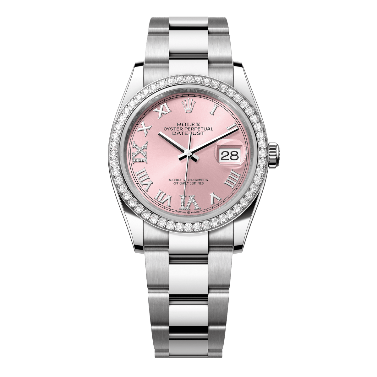 Rolex Datejust 36 mm White Gold Pink Diamond Oyster 126284rbr-0024
