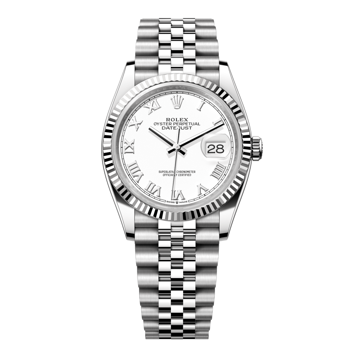 Rolex Datejust 36 mm White Gold White Jubilee 126234-0025