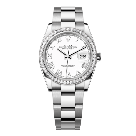 Rolex Datejust 36 mm White Gold White Oyster 126284rbr-0018